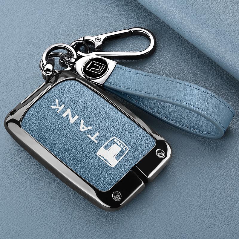 Zinc Alloy Car Key Case For Great Wall Gwm Wey Tank 300 500 Tank300 Tank500 Remote Cover Bag Shell Keychain Holder Accessories
