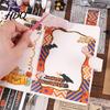 Pumpkin And Bat Washi Tape 8 Rolls Halloween Tape Spooky Witch Cat Pattern Decorative Full-page Layout for Junk Journaling Supplies Scrapbooking,