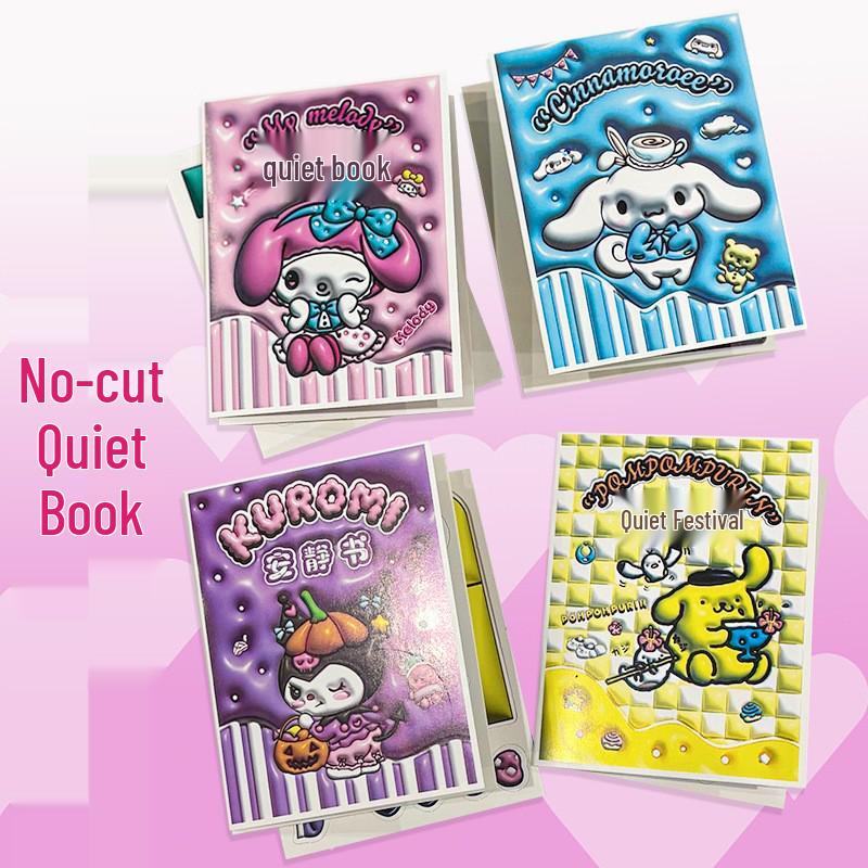 DIY Sanrio Quiet Book Kit: No-Cut Handmade Kuromi Dress-Up Toy for Kids