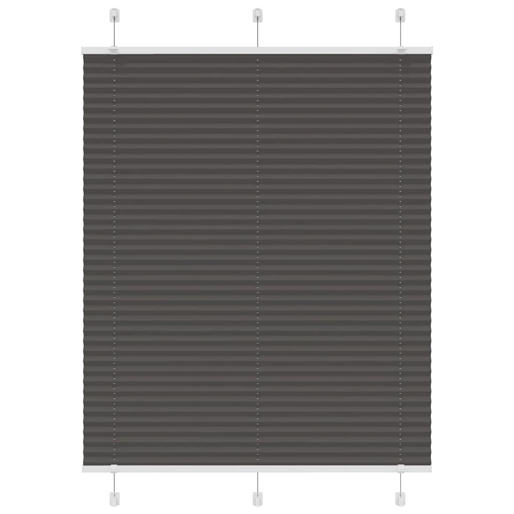 Roleta Plisowana Czarna 110X100 Cm Szerokość Tkaniny 109,4 Cm