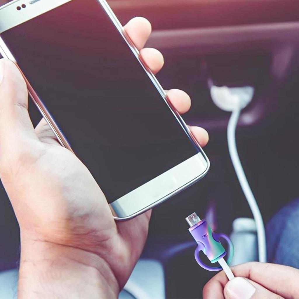 1 Stück 2-in-1 Datenkabel-Schutzhülle, Niedlicher Silikon-Datenkabelaufwickler, Universelle Mini-Datenkabel-Schutzhülle.