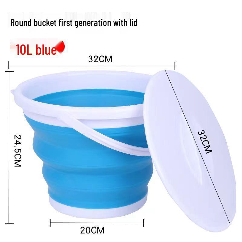 Collapsible Portable Water Bucket for Car Wash, Outdoor, Fishing, and Travel