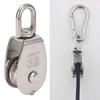 Marine Pulley Stainless Steel Lifting Single Pulley Block Wire Rope Hanging Towing Wheel for Sailboats Yachts Ship