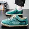 Fashion 2025 Spring New Style Men's Low Top Flat Shoes Thick Soled Height Increasing Casual Shoes Lightweight Non slip Lace Up Sneakers
