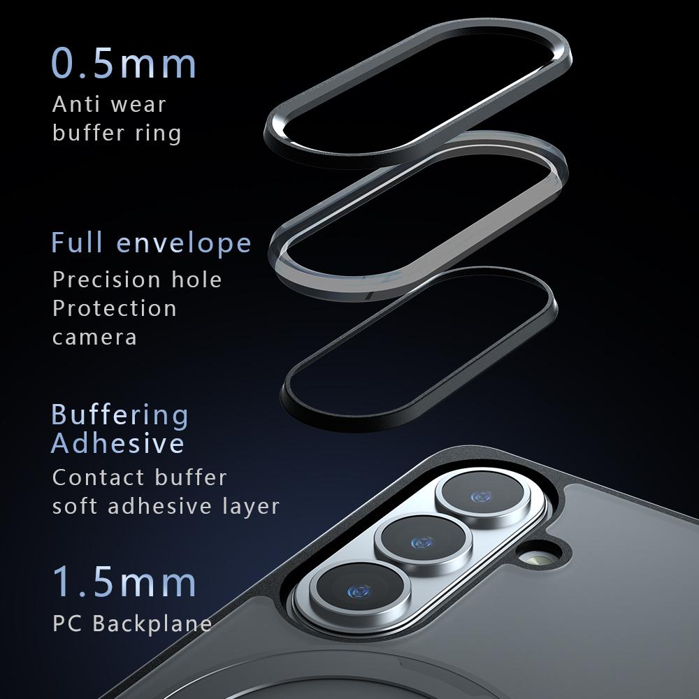 For Samsung Galaxy S26 Ultra Case Matte Frosted Skin Friendly 360° Rotatable Magnetic Kickstand Non-yellowing Anti-Fingerprint