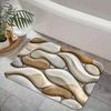 Realistischer Kopfsteinpflaster-Druck Rutschfeste Fußmatte Natur-inspirierte Flussstein-Design-Teppich Zen-Spa Heimdekoration Teppich für Eingangsbereich