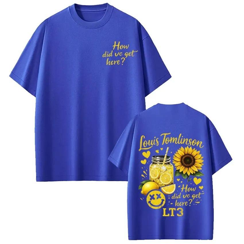T-shirts Amples Vintage en Coton Chanteur Louis Tomlinson How Did I Get Here Tour 2026 Impression T-shirt Unisexe Mode Femme Vêtements T-shirt