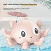 Bath Octopus Toy With Led Lights  Music - Auto Water Sprinkler Bpa-Free Baby Bath Time Toy For Toddlers (Pool Gift)