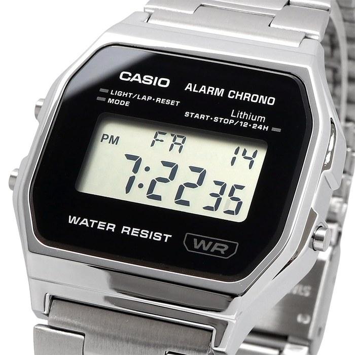 Casio Digital Watch Vintage Series A158WEA-1 Metal Band Unisex Black (Imported) Metal Band/Black A158WEA-1