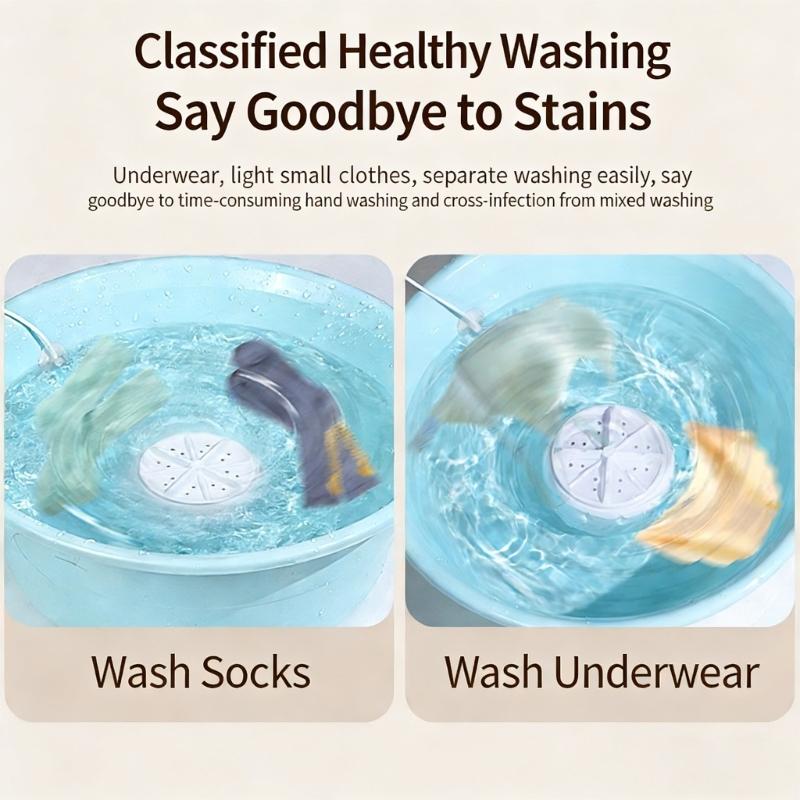 Powerful Dishwasher Portable Electric Cleaning Device ABS Texture Clothing Washing Machine for Travel Kitchen Home Use