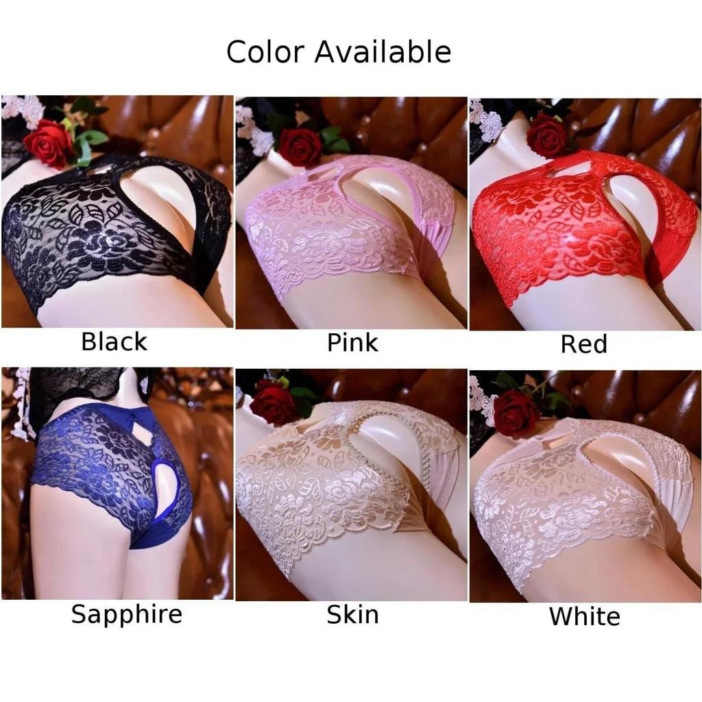 Women Lace Bikini Panties Breathable Open Crotch Home Knickers Ladies Lingerie Soft Comfortable Underwear Available In Sizes M To 3XL Brand New High