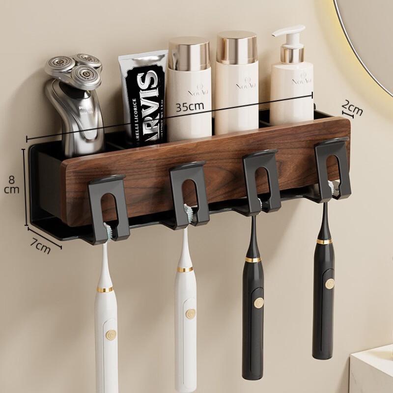 

MDNG Table-Mounted Hair Dryer & 4-Slot Toothbrush Holder