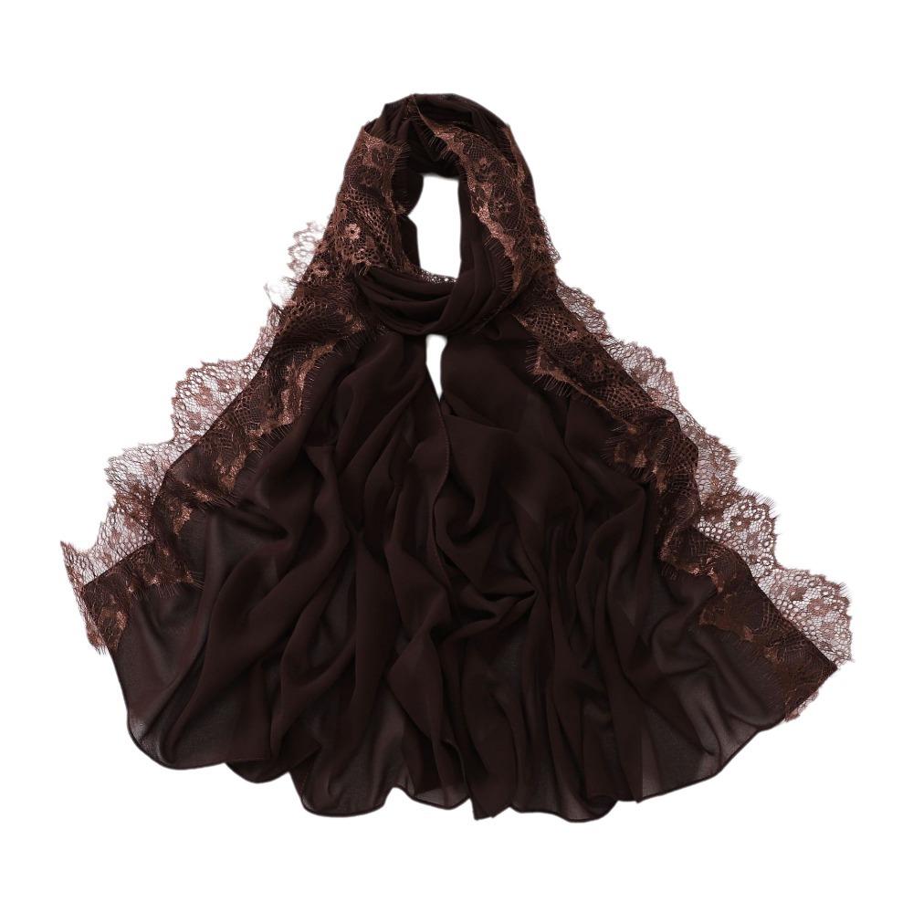 Solid Color Muslim Chiffon Jersey Hijab Soft Scarf Shawls Versatile Women Headscarf  Muslim
