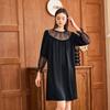 19 Mmi Heavy Silk Nightdress Women's French Court Style Lace Splicing Relaxation Home Dress Mulberry Silk