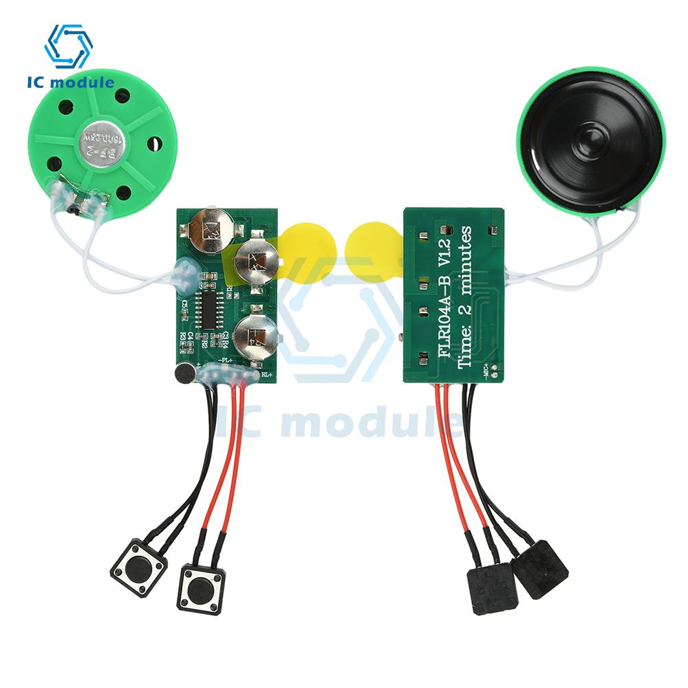 DIY Greeting Card Voice Recorder Module - 120/240 Second Recordable Chip with Button Playback for Talking Card Toy