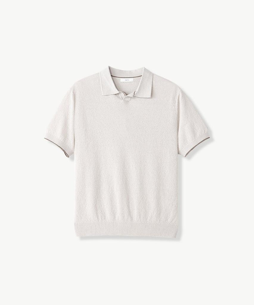 STCO Diems Honeycomb Open Collar Grey (Classic Fit)_Dktvb11Csg