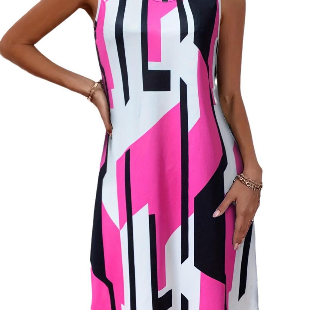 2024 Women's Geometric Pattern Vest Dress