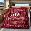 Happy 50Th Birthday To You Blanket Personalized Name Soft Comfortable Stylish Blanket Car Blanket Perfect For Travel Camping Outdoor Home Suitable For