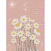 5D Diamond Painting Kit. White Daisy Flower Diamond Mosaic Craft. Handmade Home Decoration for Living Room and Bedroom