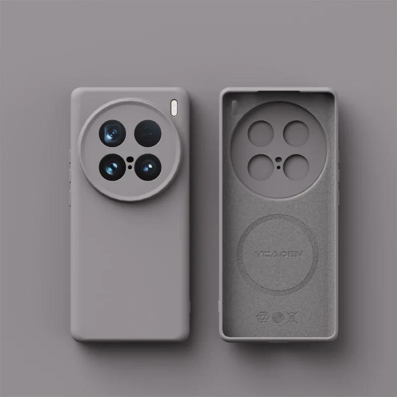 For Magsafe Liquid Silicone Case For VIVO X300 Ultra Soft Skin Smooth Magnetic Wireless Charging Cover Bumper For VIVO X300Ultra