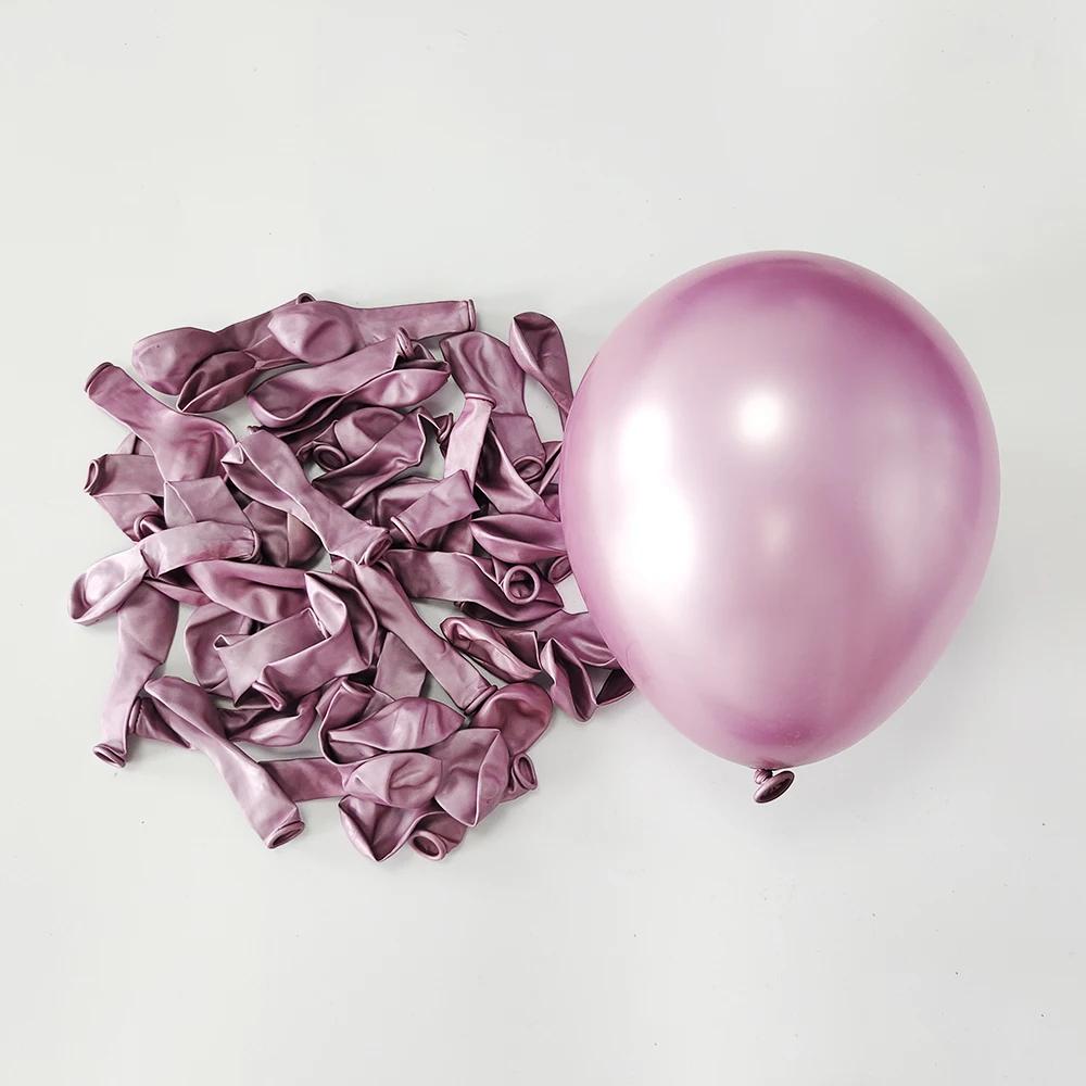 5-inch 10-inch 18-inch 10 30 or 50 Pieces Latex Balloons for Weddings and Birthdays Metallic Balloon Decorations 18inch розовый