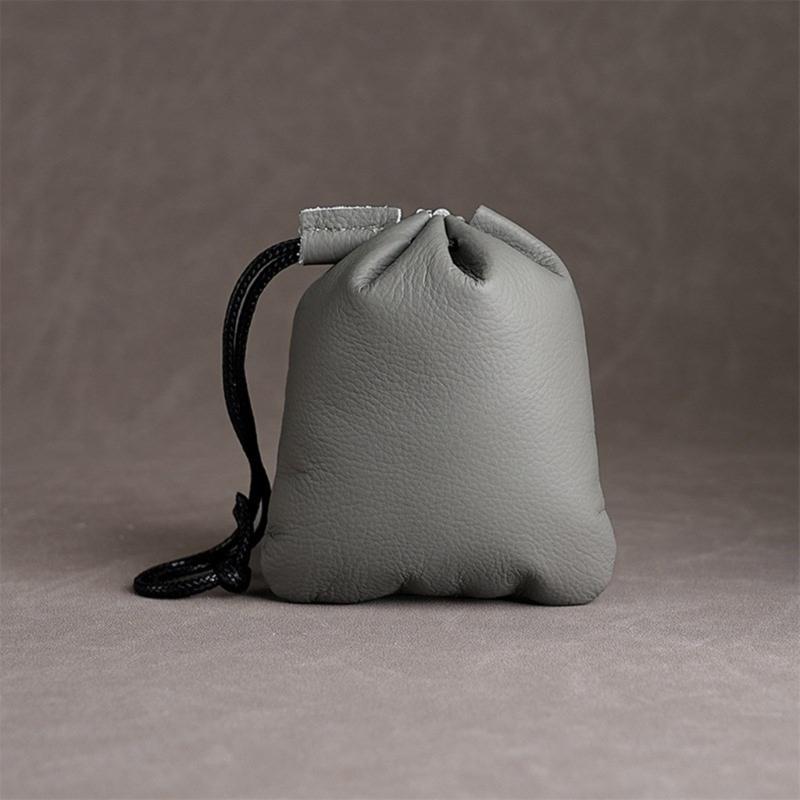 Genuine Leather Jewelry Pouch Soft Protective Bag For Necklaces Earrings Gift Packaging Customizable Size Color