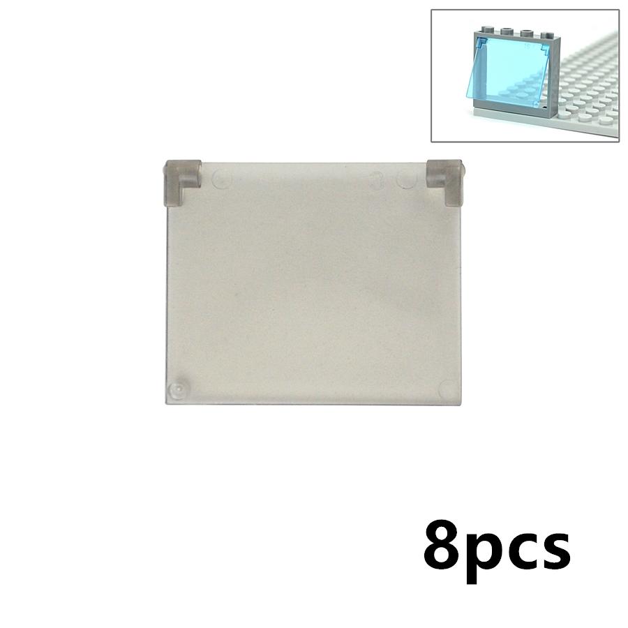 MOC Bricks Door Frame Glass Window 1x4x3 60594 60608 DIY Architecture House Building Blocks Toys Kids Educational Plastic Bricks