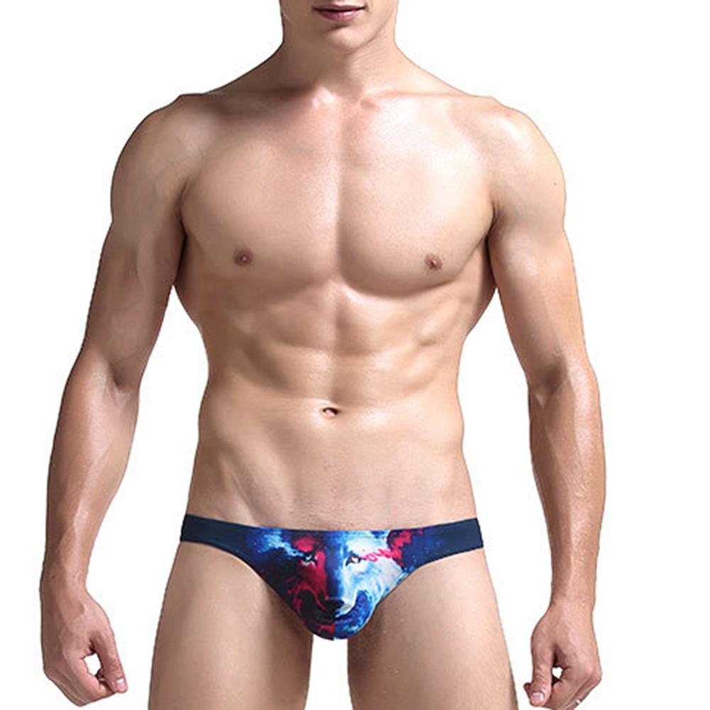 3D Animal U Bulge Print Men's Pouch Convex G-string Thongs Low Rise Underwear