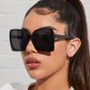 Fashion Oversize Square Sunglasses For Women Big Frame Luxury Brand Black Vintage Gradient Shades