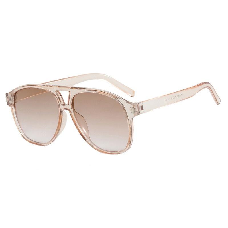 Vintage Double Beams Oversized Sunglasses Women Retro Brand Big Frame Rivet Sun Glasses Female Square Glasses