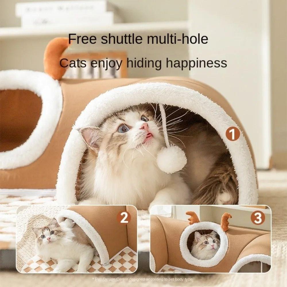 Creative Cat Tunnel Toy 2in1 Cat Bed Cat Accessories Pet Nest  Indoor Use
