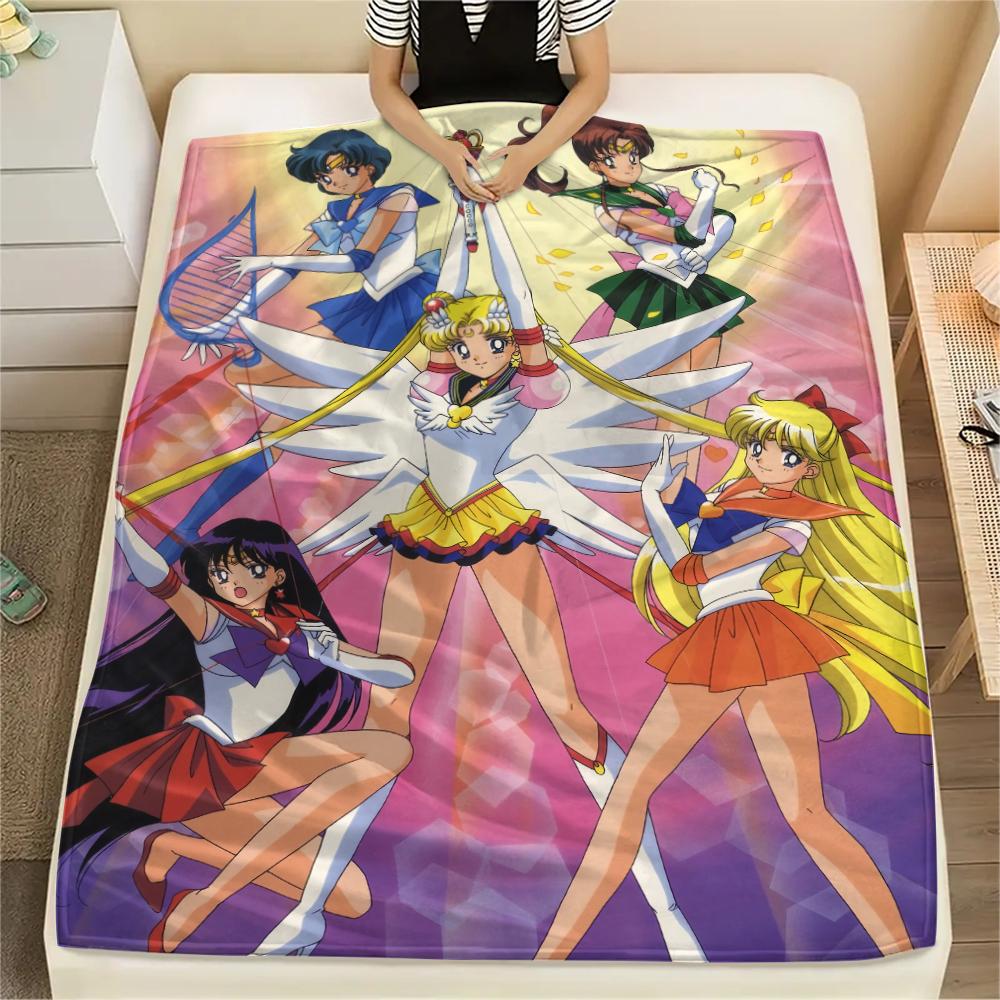 Sailor Moon Transformation Blanket, Sailor Moon Fan Cozy Throw, Ideal Gift.chl 75x90cm