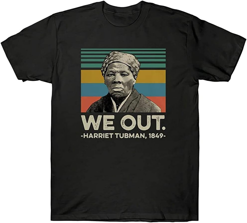 Harriet Tubman We Out 1849 History Strong Vintage Men s T Shirt Cotton Tee 4XL чёрный
