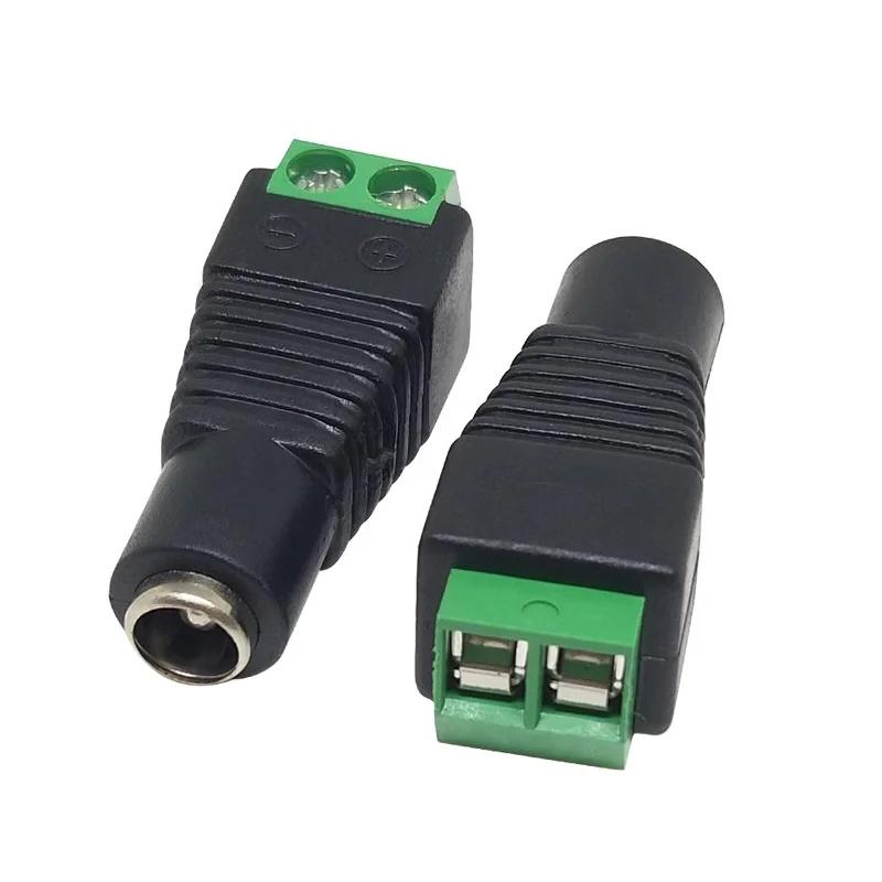 5PCS 12V DC Power Connector Plug Jack 2.1mmx5.5mm Adapter Male Female Socket Barrel for CCTV Camera LED Strip Supply Terminal