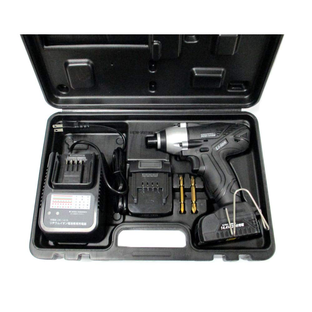 Shinko Shinko Seisakusho Cordless Impact Driver with 2 18cm (SHINKO) Units, DCID-1415W, DCID-1415W, Body Depth 22cm, Body Height 9cm, Body Width