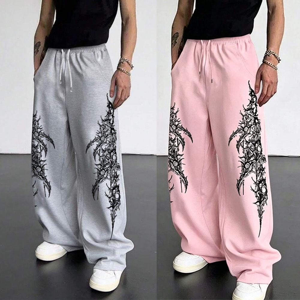 Europäische und Amerikanische Herren Freizeit Sport Gerade Hosen Street Trend Kordelzug Taille Jogginghosen