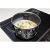Bestco 22cm Double-Handled Stew Pot, IH and Gas Stove Compatible, Black, Marble Pattern, NX-153 MARBLE KITCHEN