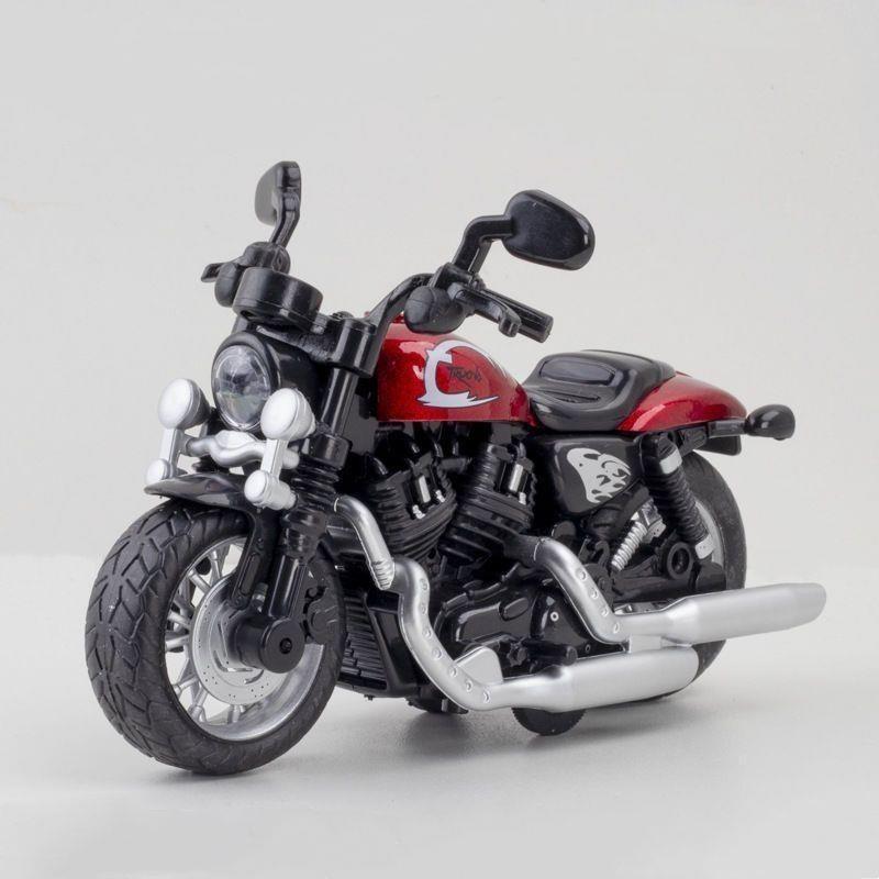 Dreamy Alloy Motorcycle Model 1:12 with Sound & Light Effects - Pull-Back Toy for Kids