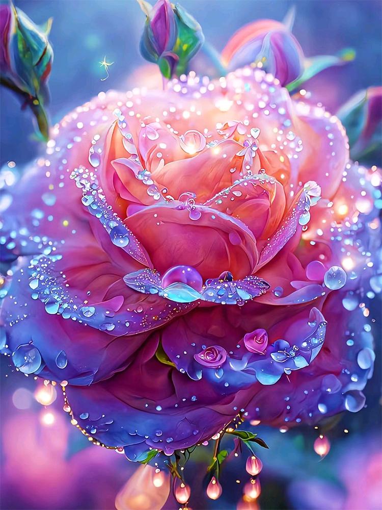 

Розовая роза Алмазная картина 5DDIY Ювелирные изделия Вышивка крестом Вышитая цветочная картина Мозаика Фэнтези Новый 2024 Украшение для дома Подарок Full Round 40x50CM