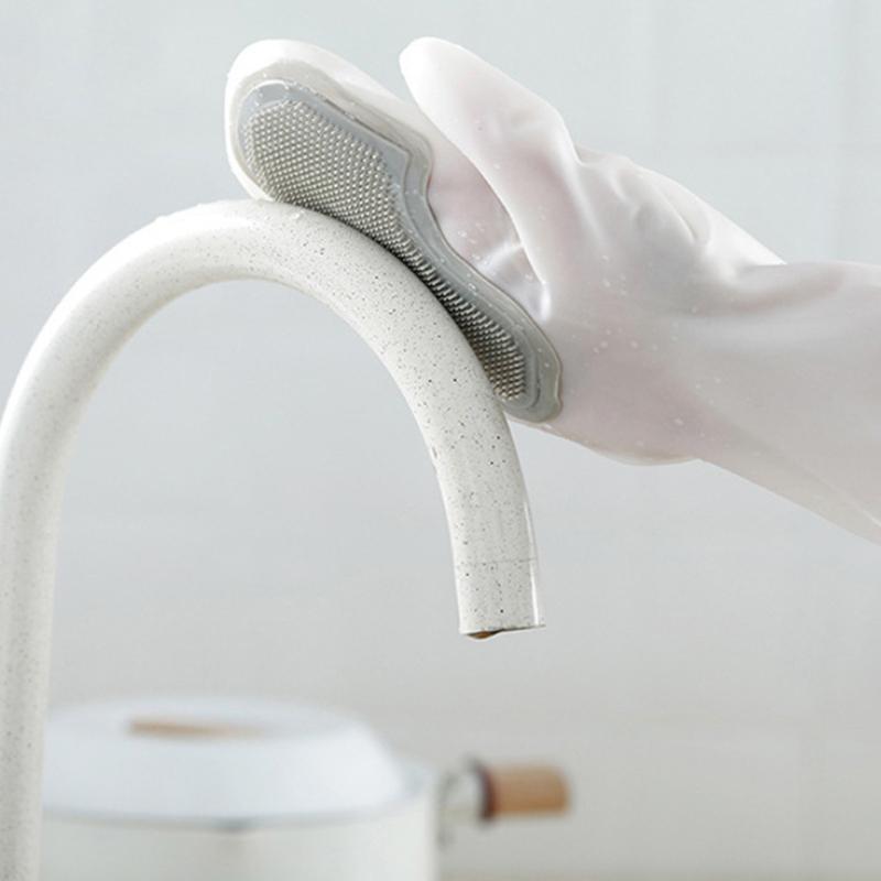 1Pair Dishwashing Gloves Decontamination Clean Non-Slip Heat Insulation Non-Hot Gloves Dishware Vegetable Fruit Cleaning Gloves