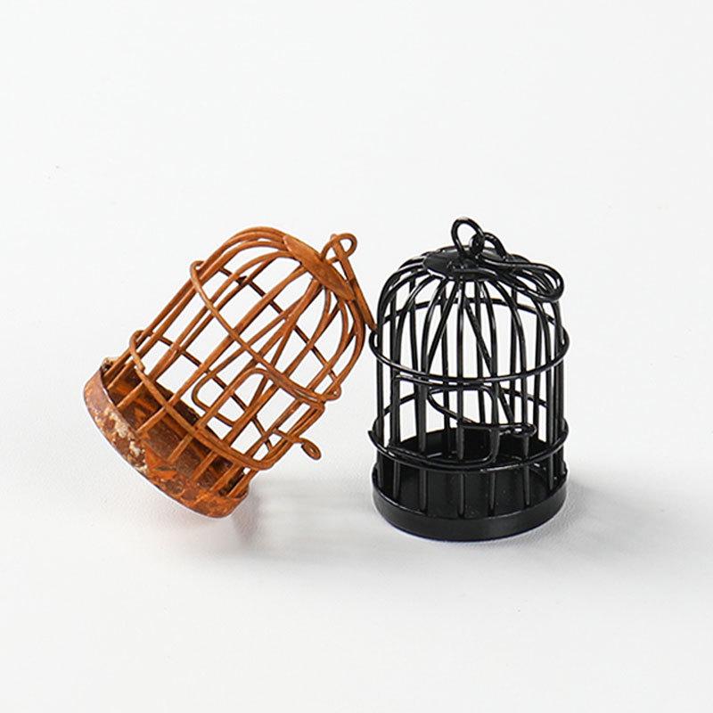 Mini Wrought Iron Birdcage Garden Decor Ornaments