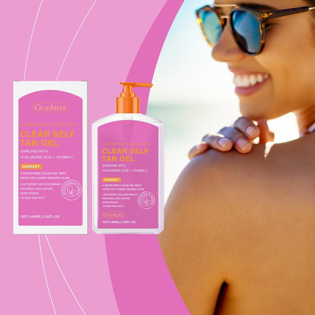 Moisturizing Tanning Gel Outdoor Sun-Kissed Bronzer Body Care Lotion Wheat Color