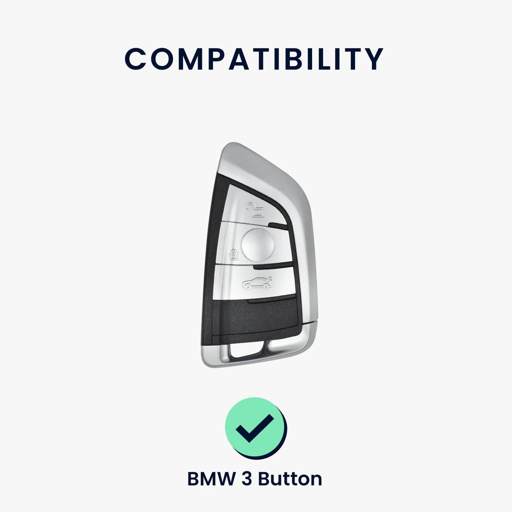 kwmobile Key Cover BMW 3-Button Car Key Smart Key Compatible