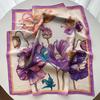 FLoral Printed Imitation Silk Scarves Fashion Square Scarf Bandanas For Women Luxury Hijab Neckerchief Elegant Shawl Beach Wraps