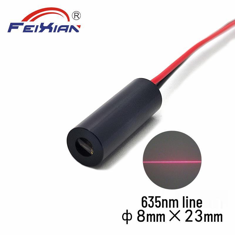 8x23mm 635nm 5mW Red Line Laser Module with Fixed Focus