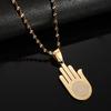 Stainless Steel Jainism Ahimsa Hand Pendant Chain for Women Men