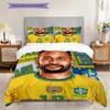 Biancheria da letto Gloria del Calcio Brasiliano (1 * copripiumino + 2 * federa, senza nucleo) Copripiumino e federa 2D piatti, morbidi e confortevoli