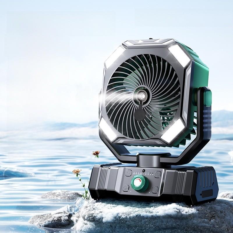 Outdoor Usb Rechargeable Mini Fan With Mist Spray For Camping And Dorm Rooms