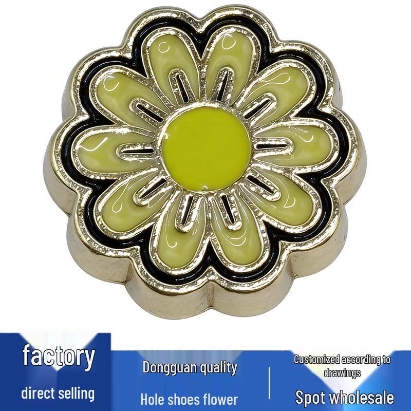 Metal Flower Series Shoe Charms: Crocs Flower Accessories & Buckles