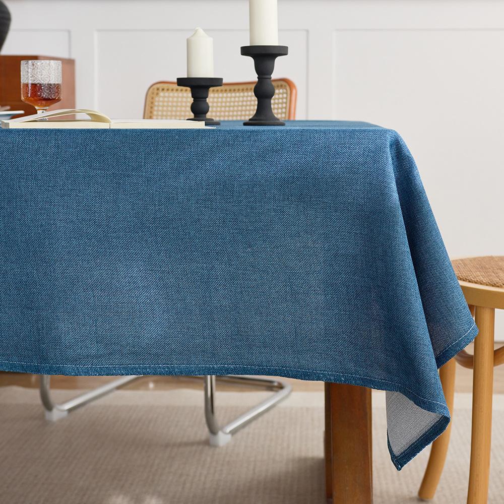 Solid Color Linen Tablecloth, Table Flag Elegant and Noble Kitchen Supplies Home Decorations  Easter Table Mats Picnic Supplies Linen Tablecloths